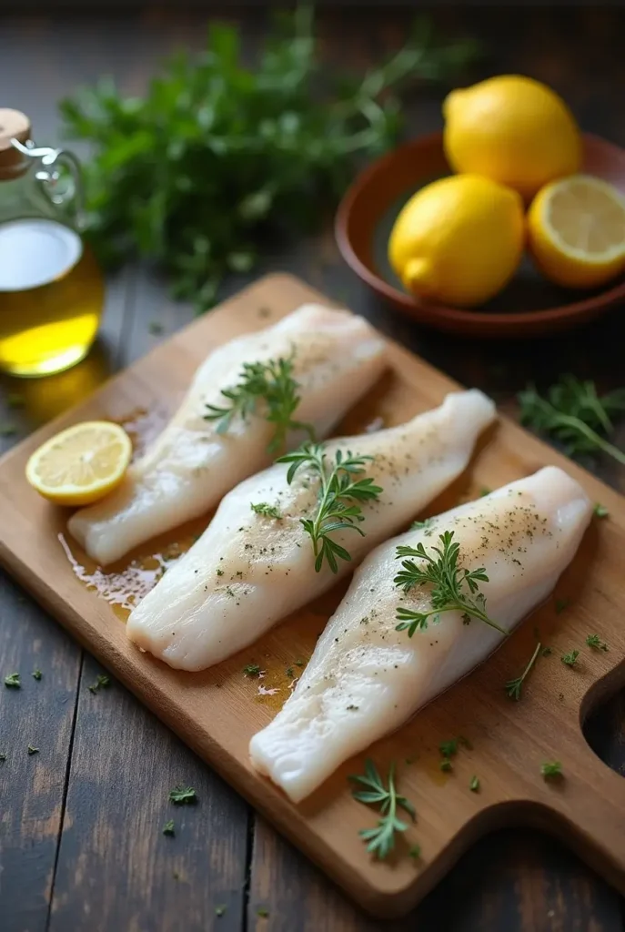 Freshly grilled rockfish with herbs and spices  