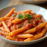 Creamy macaroni penne pasta dish with herbs and cheese, perfect for busy weeknights and ready in 30 minutes